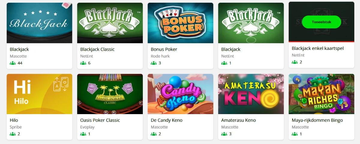 slot7 casino bordspelen